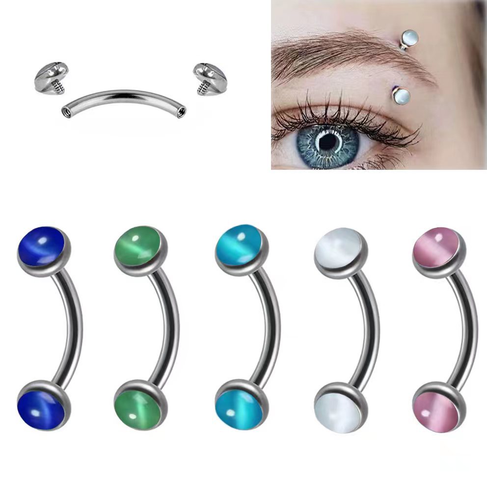 Rook Curved Barbell - 1 stuk Wenkbrauw Piercing Banaan Vorm