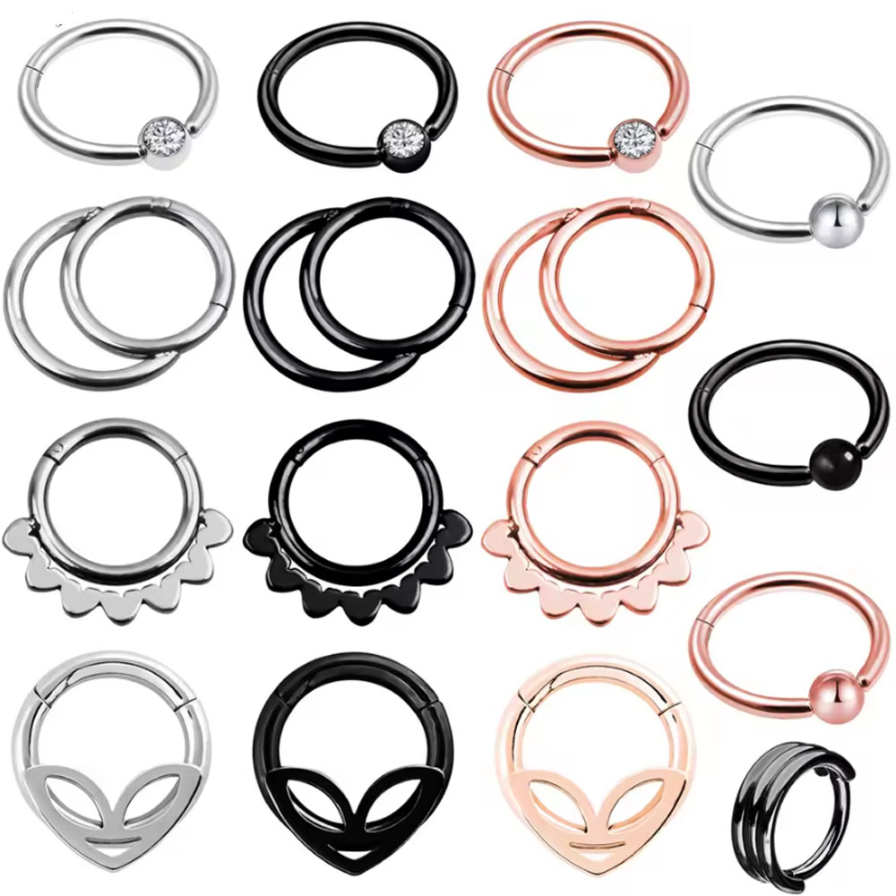 Body Jewelry Septum - 1PC Punk Stijl Neusring Clicker Segment