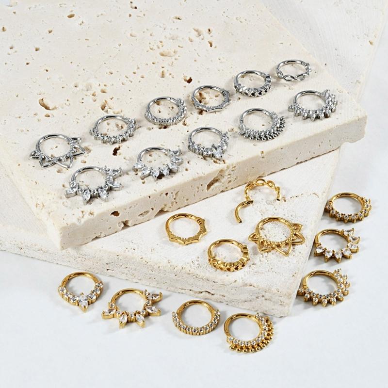 Body Jewelry Septum - 31BB kristallen neus oorkraakbeenring Stijlvolle septumring