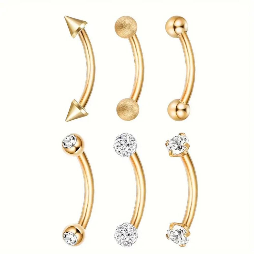 Rook Curved Barbell - 16G roestvrij staal toren piercing sieraden