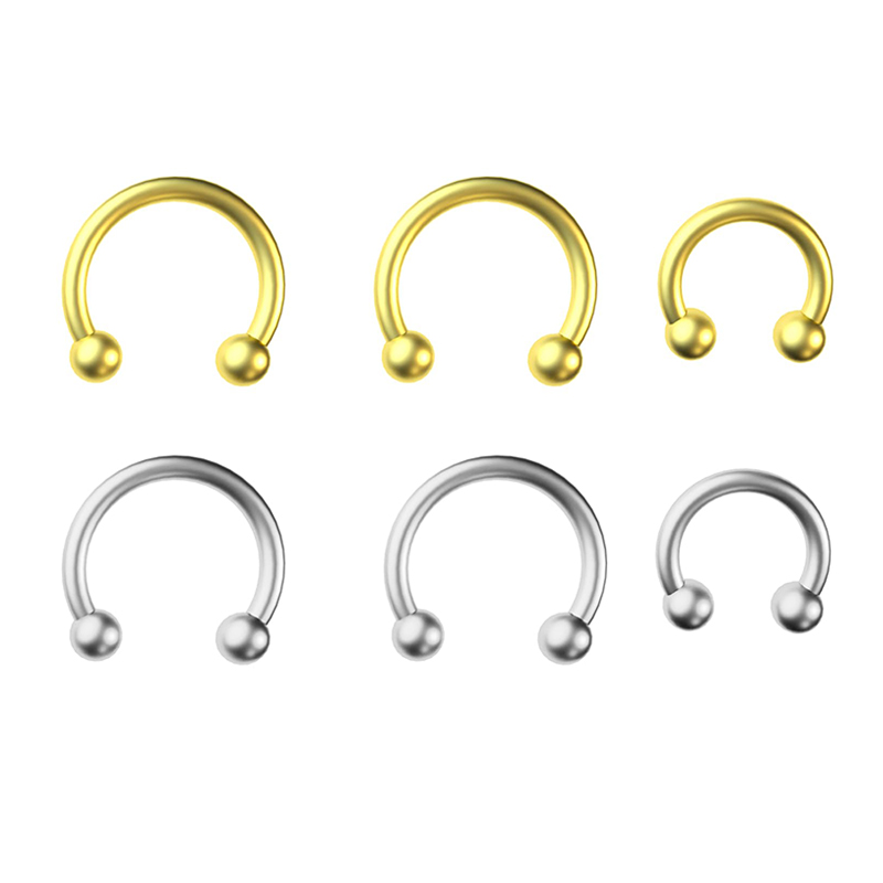 Body Jewelry Septum - 5 stks/partij Rvs 18G Hoefijzer Circulaire