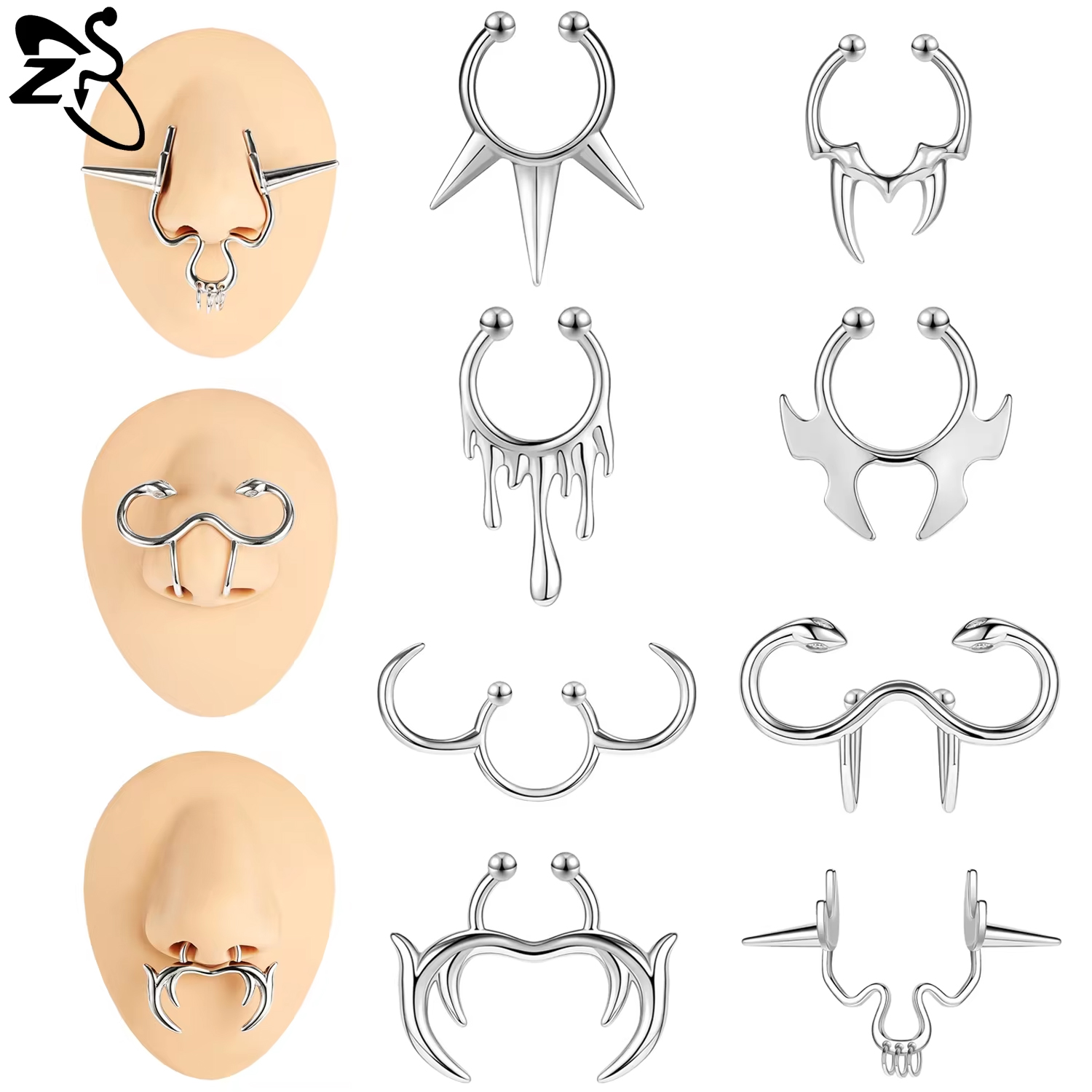 Body Jewelry Septum - Zs 1 Stuk Punk Stlye Nep