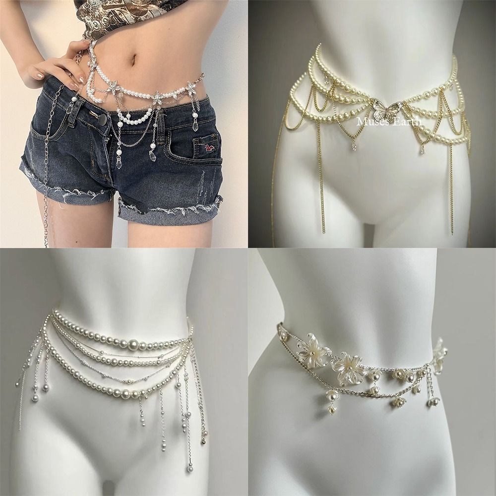 Body Jewelry Waist Chains - Mode Elegante Parel Taille Kettingen Taille