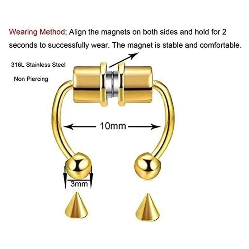 1/2/3 stuks nep magnetische ne - Body Jewelry Septum recensie en prijs