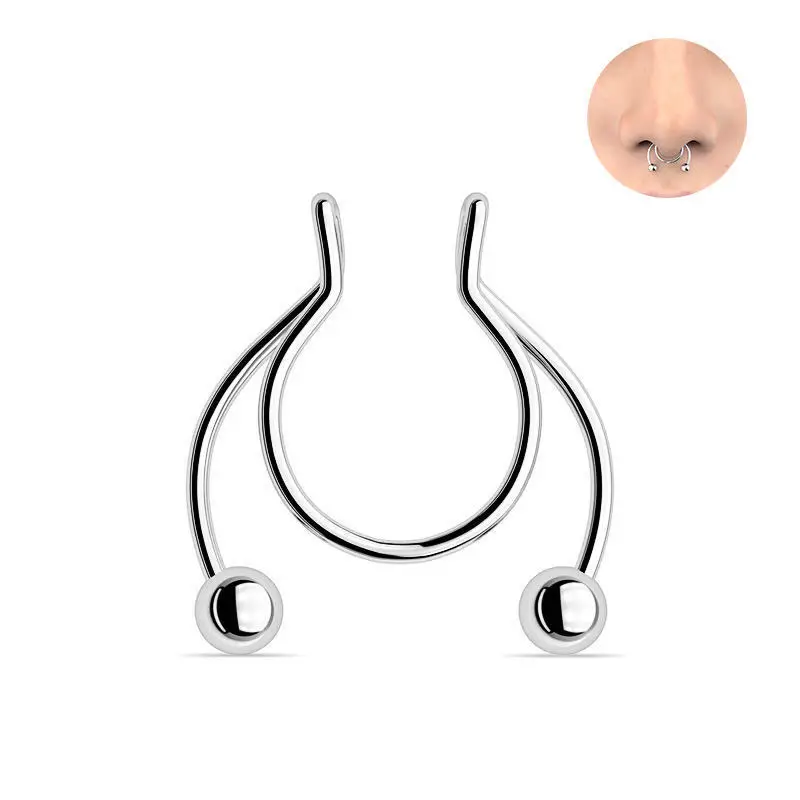 U-vormige nep-neusring hip hoe - Body Jewelry Septum recensie en prijs
