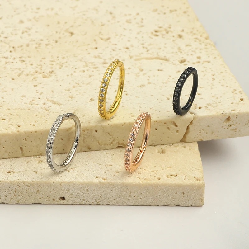 16G Clear CZ Neusring Hoop 316 - Body Jewelry Septum recensie en prijs