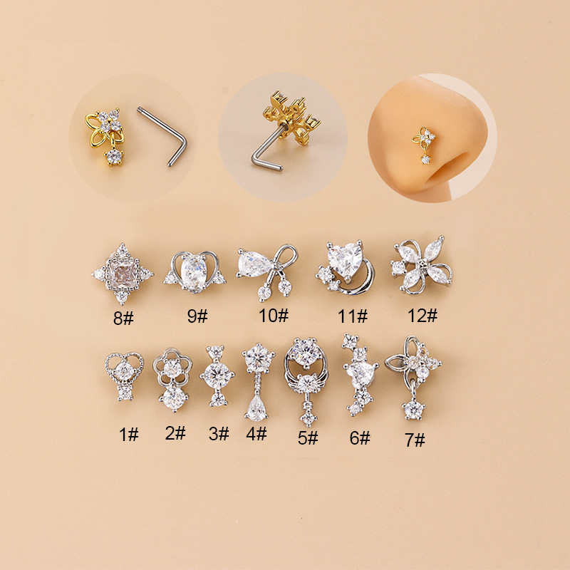 20G L-vormige kubieke zirkonia - Body Jewelry Septum recensie en prijs