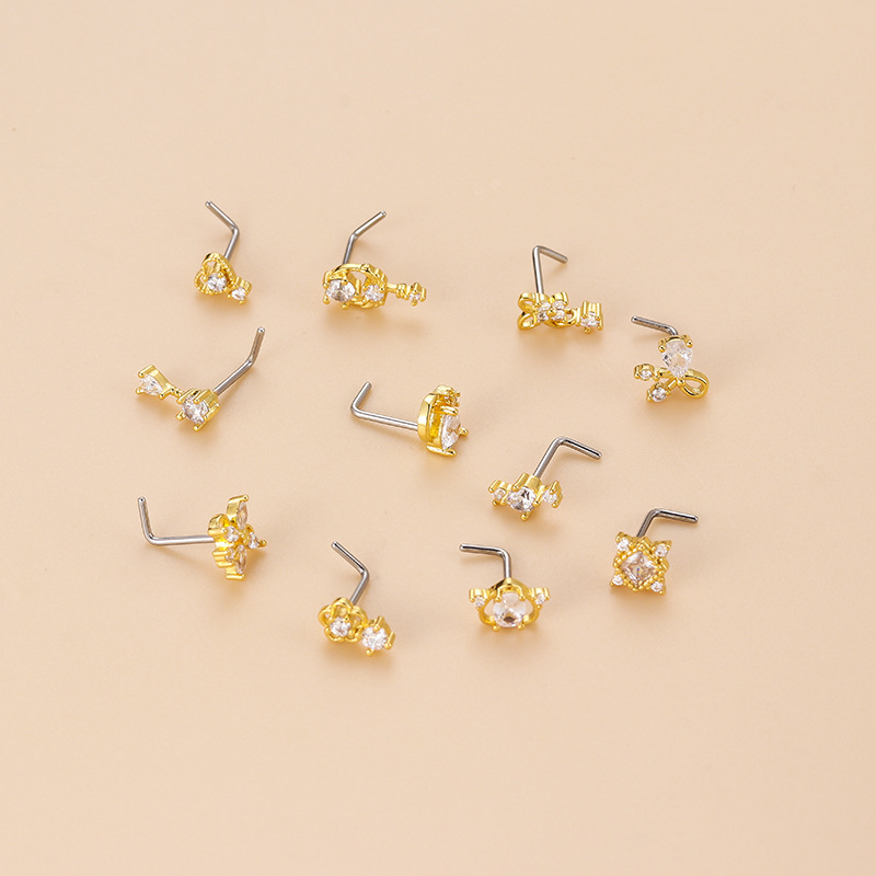 20G L-vormige kubieke zirkonia - Body Jewelry Septum recensie en prijs