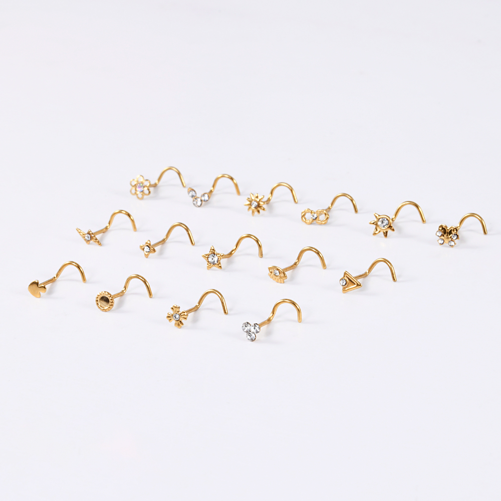 1-15PCS RVS Neus Stud Cross Li - Body Jewelry Etc recensie en prijs