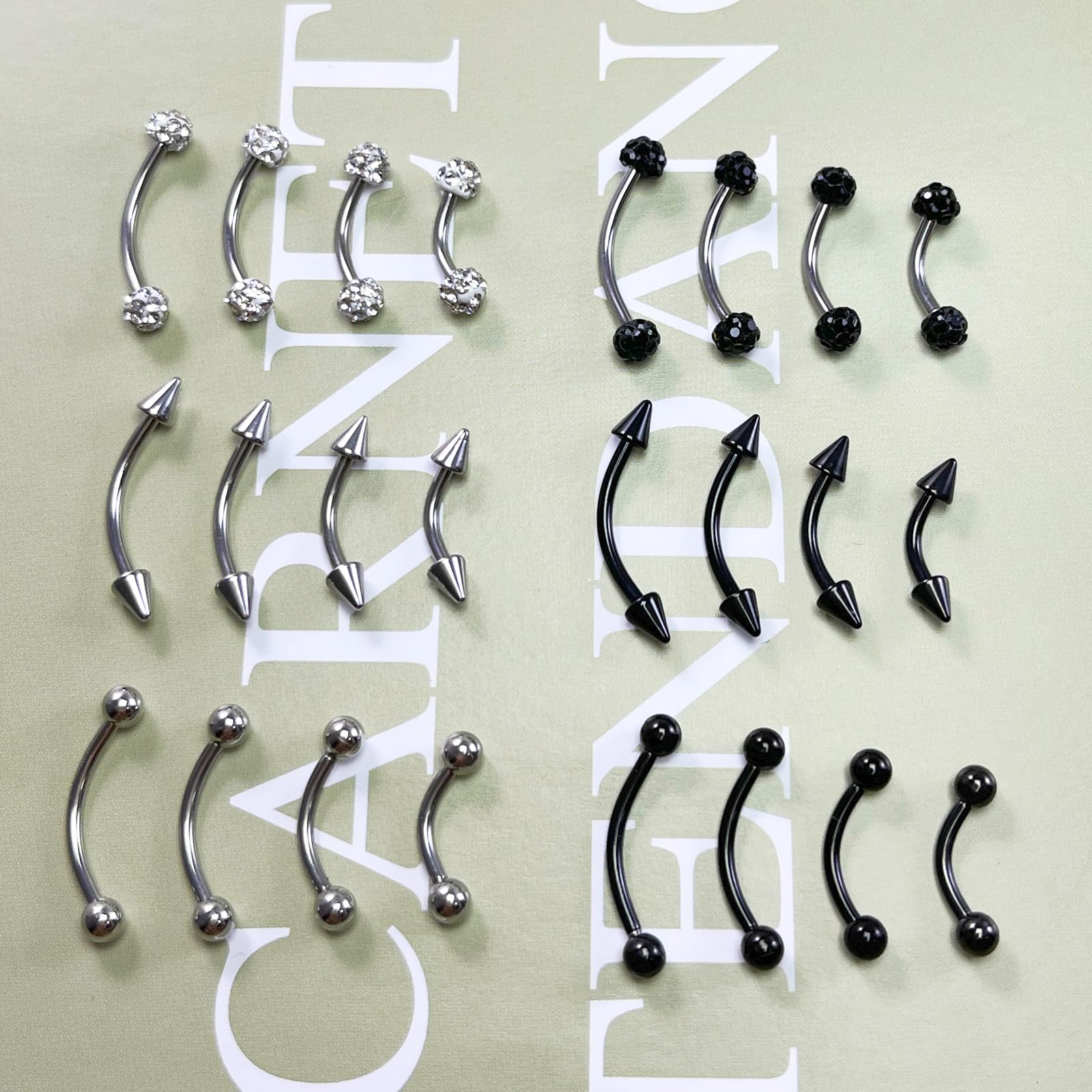 24pcs 16G wenkbrauw ring oor t - Rook Curved Barbell recensie en prijs