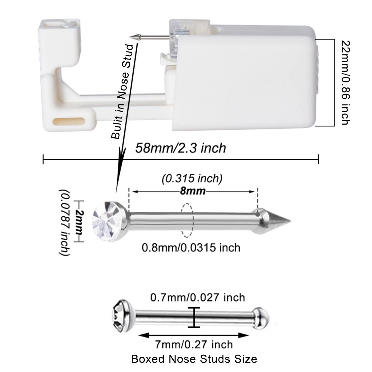61 STKS Neus Piercing Kit Incl - Body Jewelry Factory recensie en prijs
