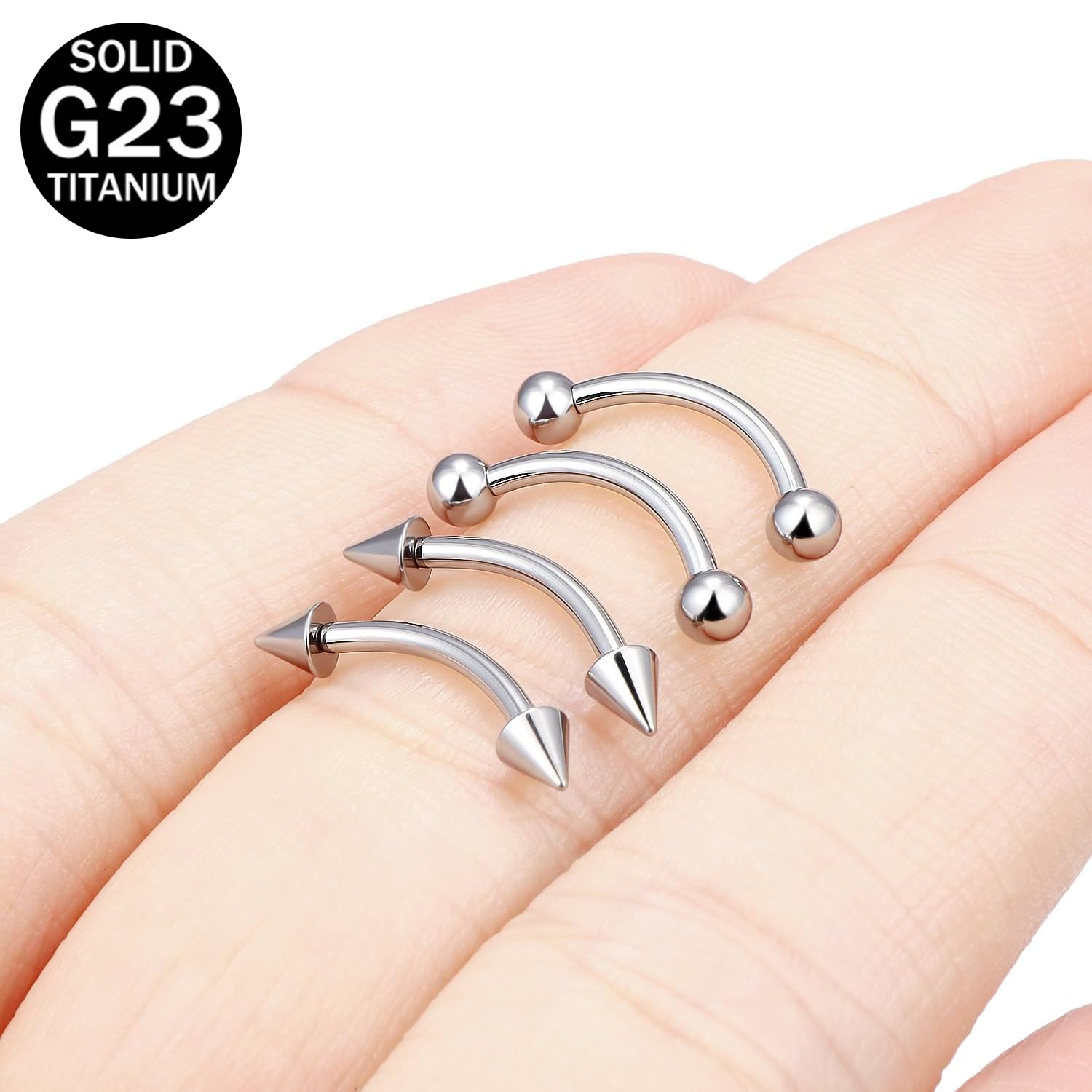 4pcs Set Titanium gebogen Barb - Rook Curved Barbell recensie en prijs
