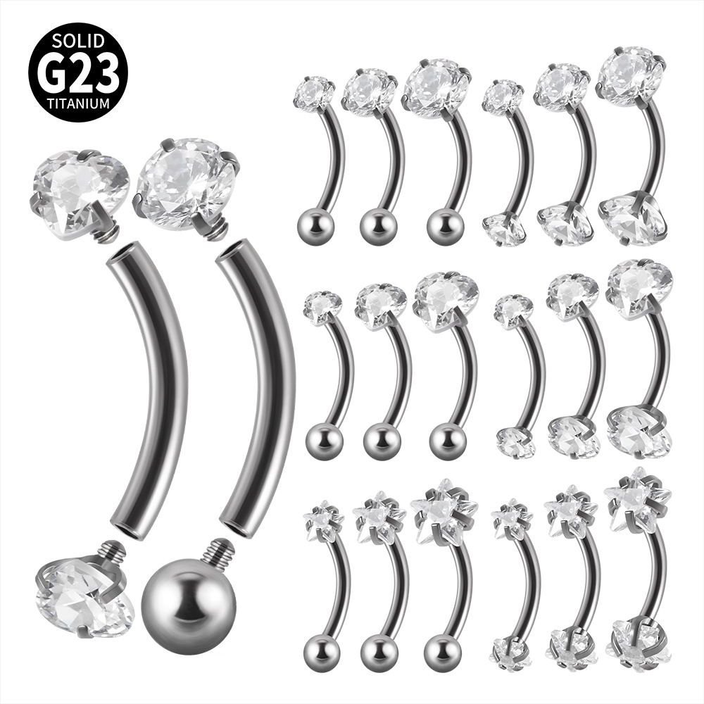 1Pc G23 Titanium Wenkbrauw Bar - Rook Curved Barbell recensie en prijs