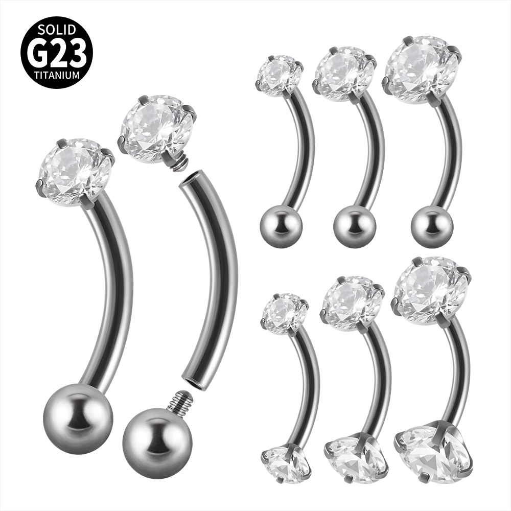 1Pc G23 Titanium Wenkbrauw Bar - Rook Curved Barbell recensie en prijs