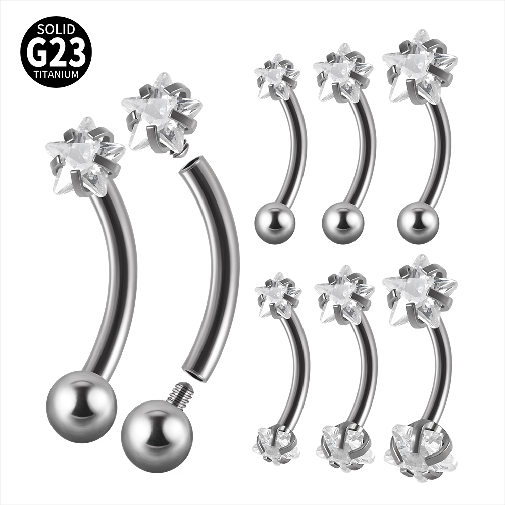 1Pc G23 Titanium Wenkbrauw Bar - Rook Curved Barbell recensie en prijs