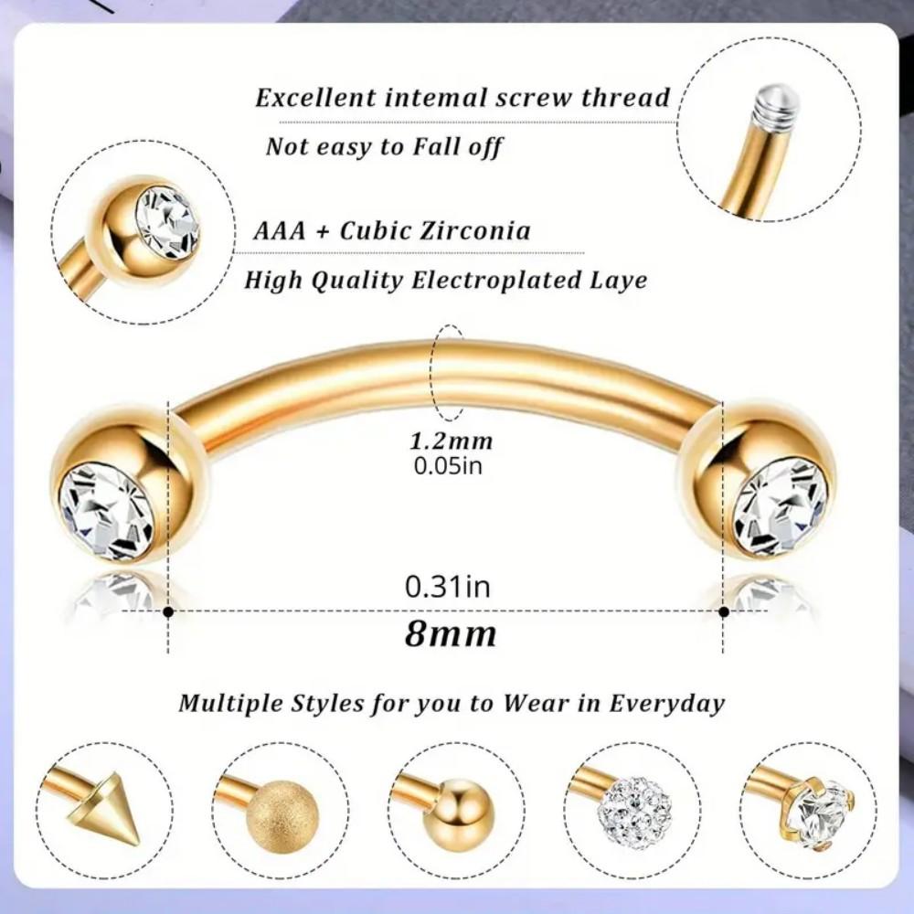 16G roestvrij staal toren pier - Rook Curved Barbell recensie en prijs