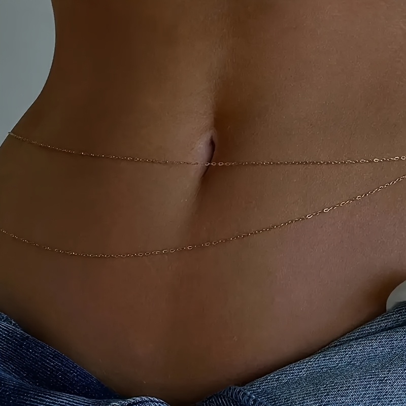 1 Dubbellaagse gouden metalen  - Body Jewelry Waist Chains recensie en prijs