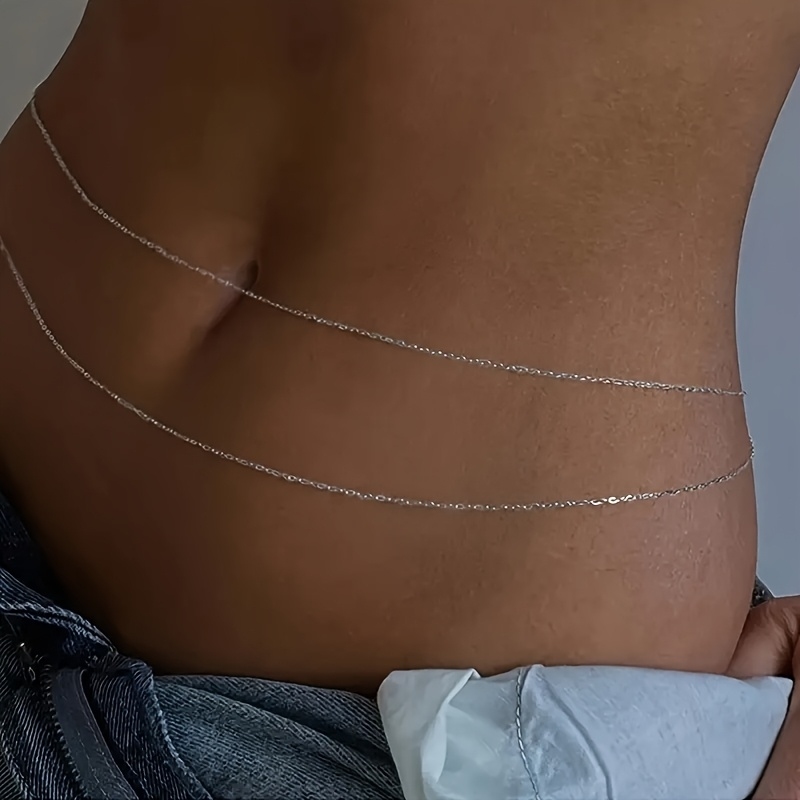 1 Dubbellaagse gouden metalen  - Body Jewelry Waist Chains recensie en prijs