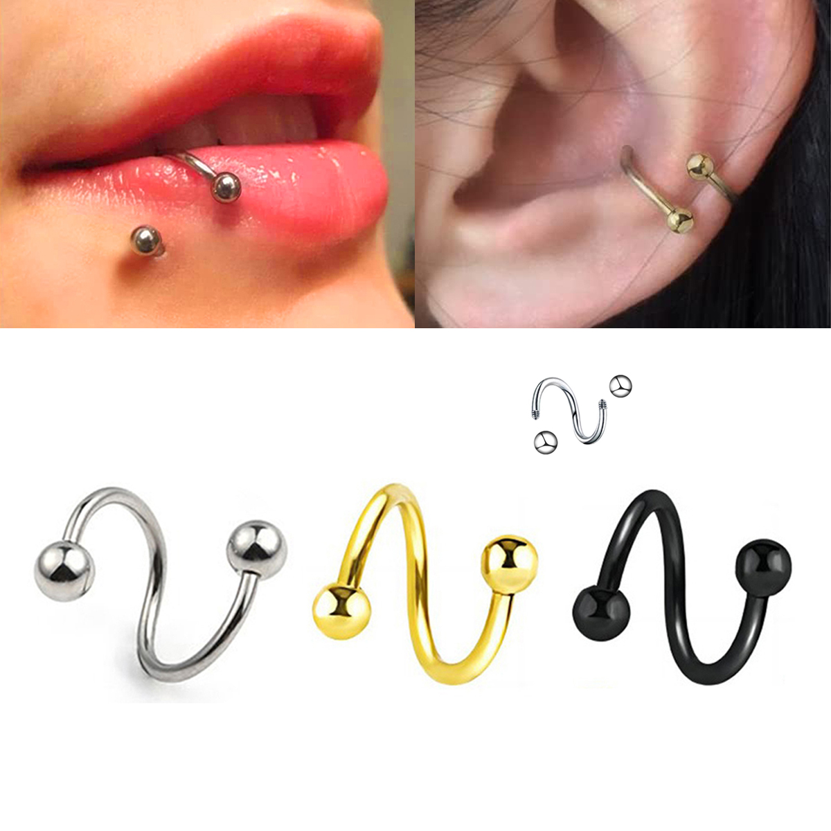 Dames Spiraal Oorbellen Pierci - Body Jewelry Septum recensie en prijs